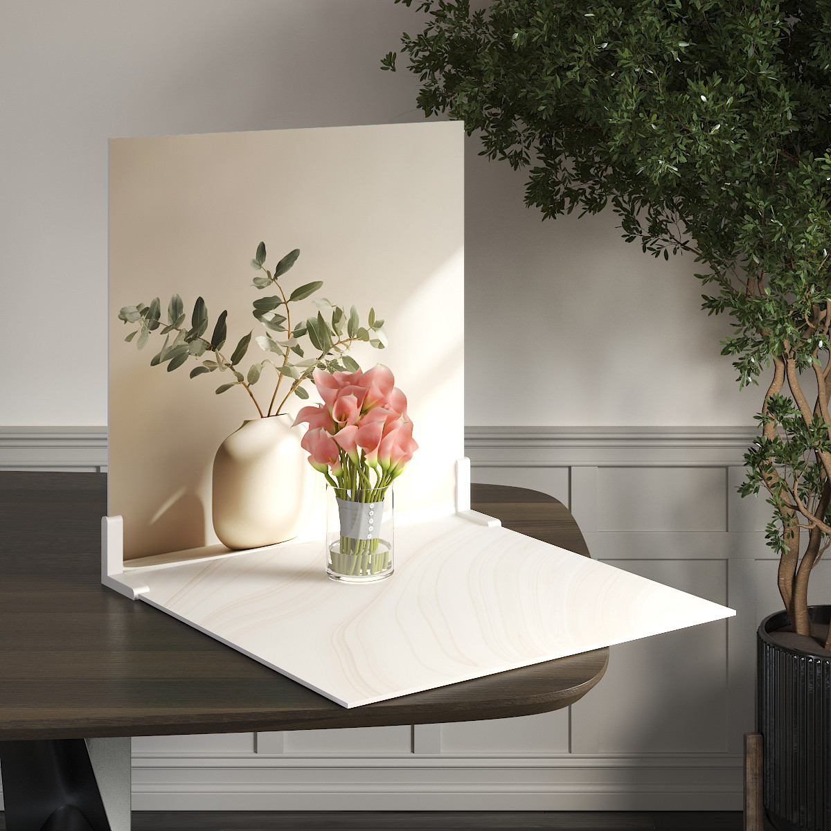 Пластиковий кутовий 2d фотофон, PolyPlast 40x40см - №62205