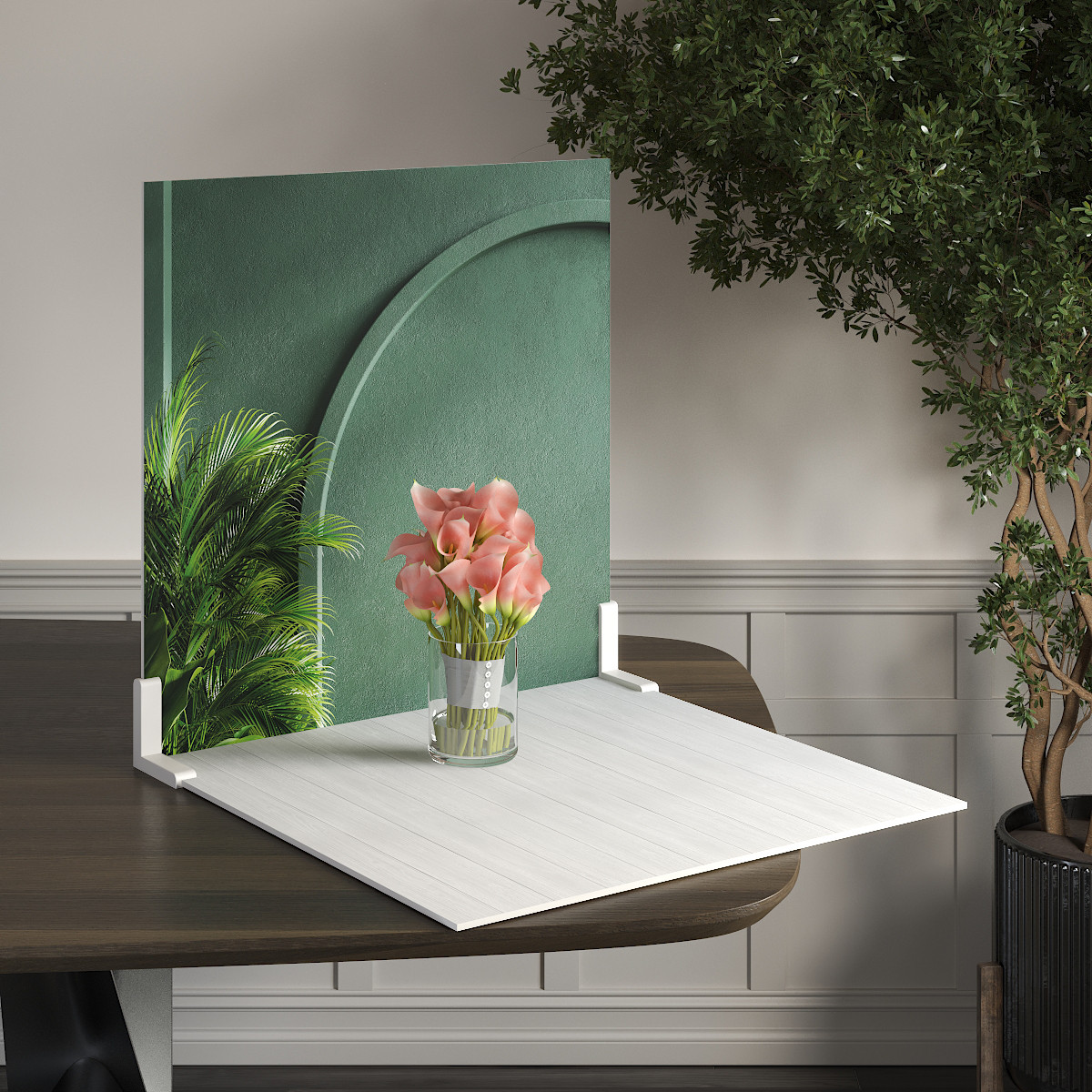 Пластиковий кутовий 2d фотофон, PolyPlast 40x40см - №62207