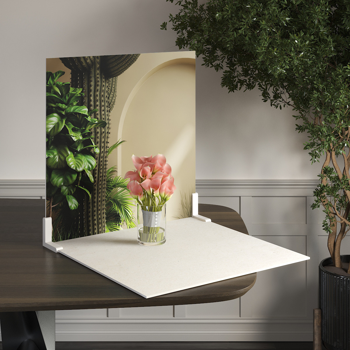 Пластиковий кутовий 2d фотофон, PolyPlast 40x40см - №62208