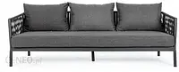 Elegancka 3-Osobowa Sofa Ogrodowa Antracytowa Plecionka Florencia