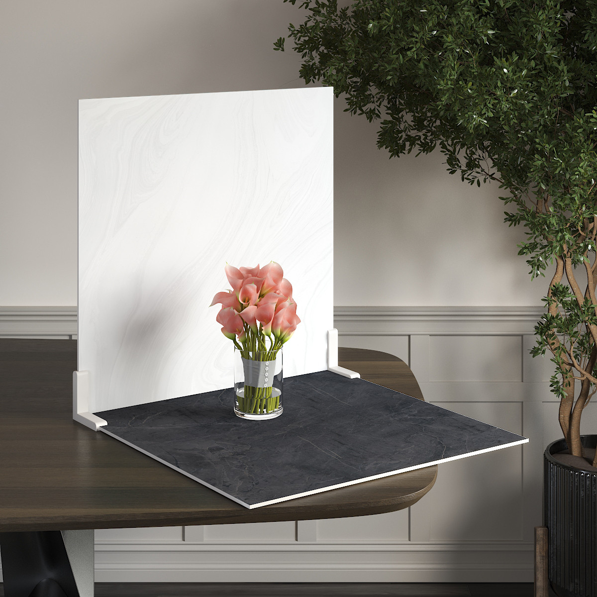 Пластиковий кутовий 2d фотофон, PolyPlast 40x40см - №62210