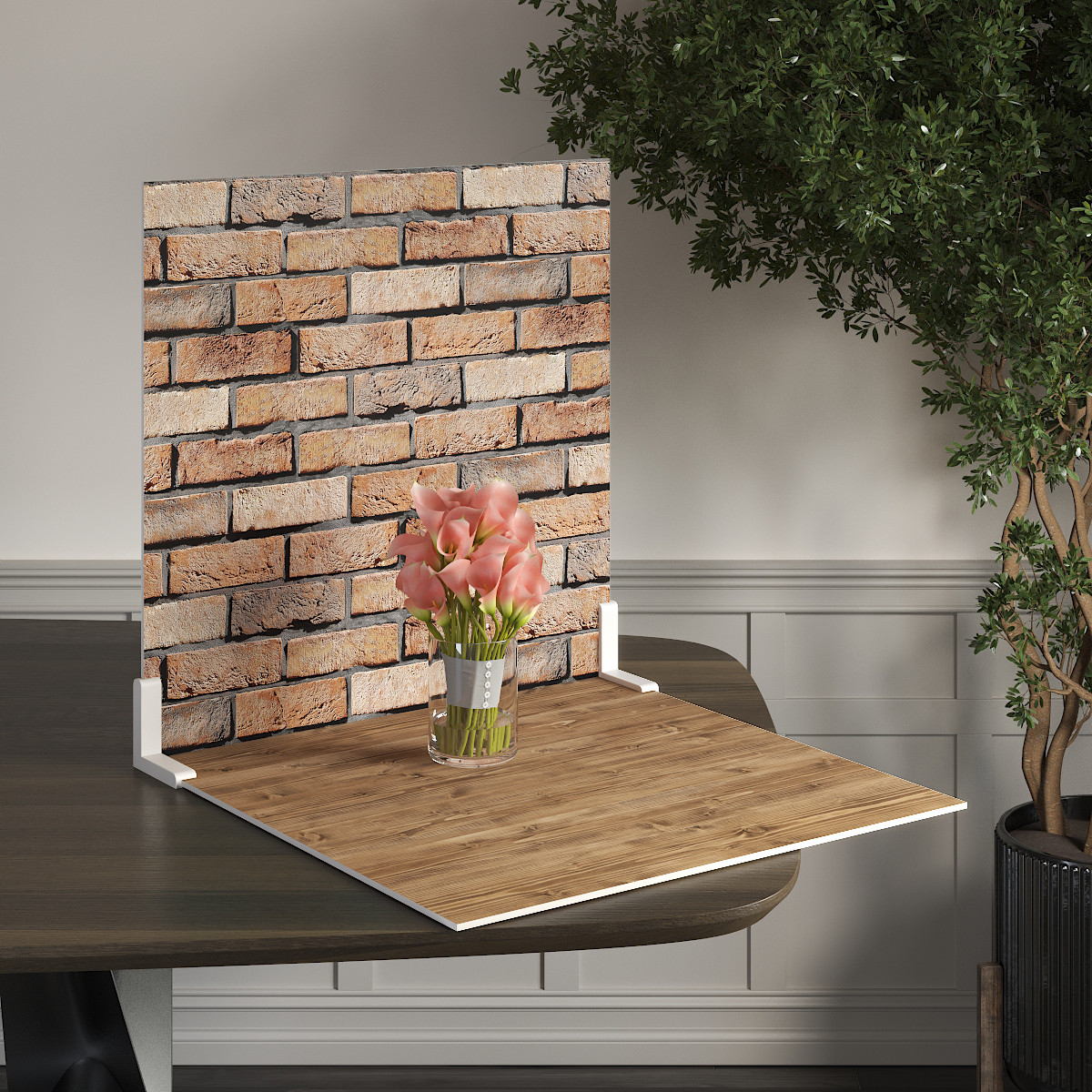 Пластиковий кутовий 2d фотофон, PolyPlast 40x40см - №62213