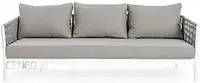 Elegancka 3-Osobowa Sofa Ogrodowa Florencia Szara Plecionka