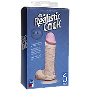 Фалоїмітатор Doc Johnson The Realistic Cock 6 inch White — ULTRASKYN, Vack-U-Lock (м'ята упаковка!), фото 5