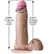 Фалоїмітатор Doc Johnson The Realistic Cock 6 inch White — ULTRASKYN, Vack-U-Lock (м'ята упаковка!), фото 6