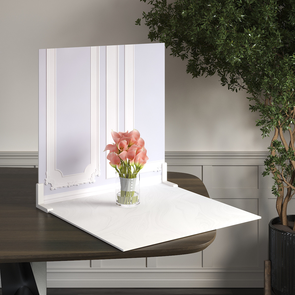 Пластиковий кутовий 2d фотофон, PolyPlast 40x40см - №62219