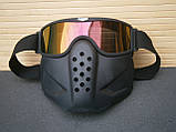 Захисна маска-трансформер Sport Сross М-7 чорна дзеркальна, фото 6
