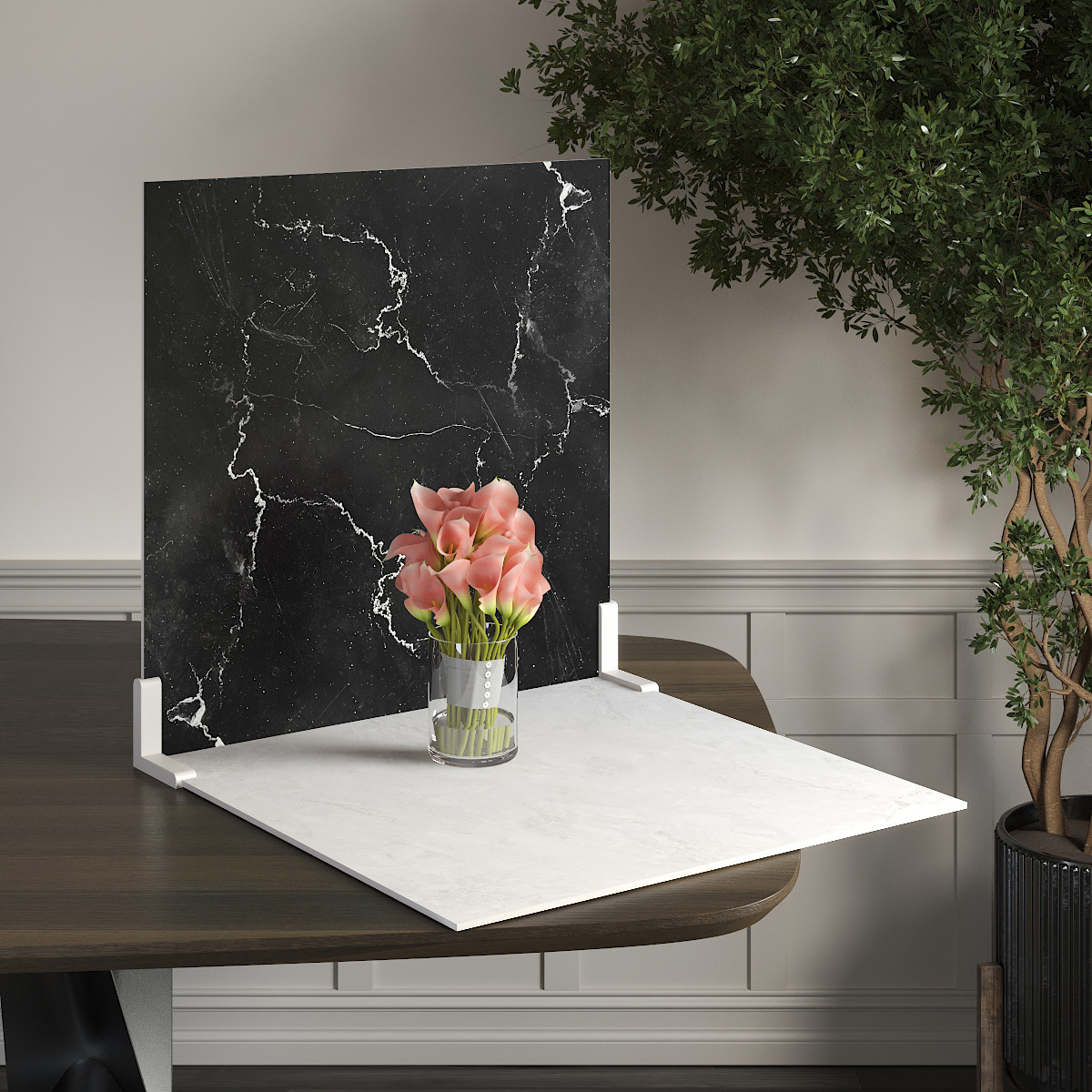 Пластиковий кутовий 2d фотофон, PolyPlast 40x40см - №62179