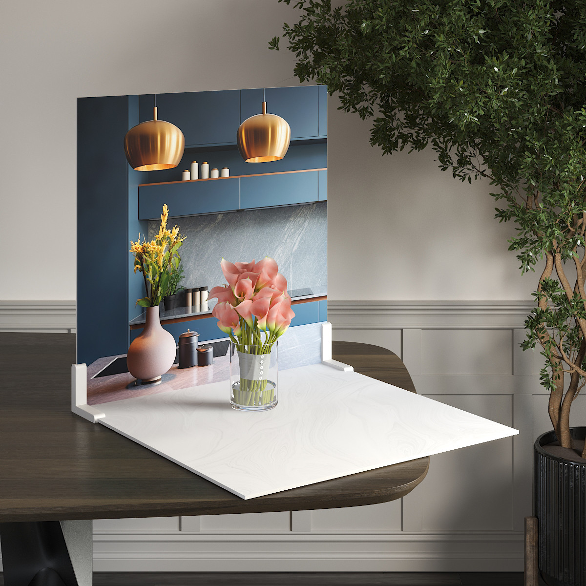 Пластиковий кутовий 2d фотофон, PolyPlast 40x40см - №62183