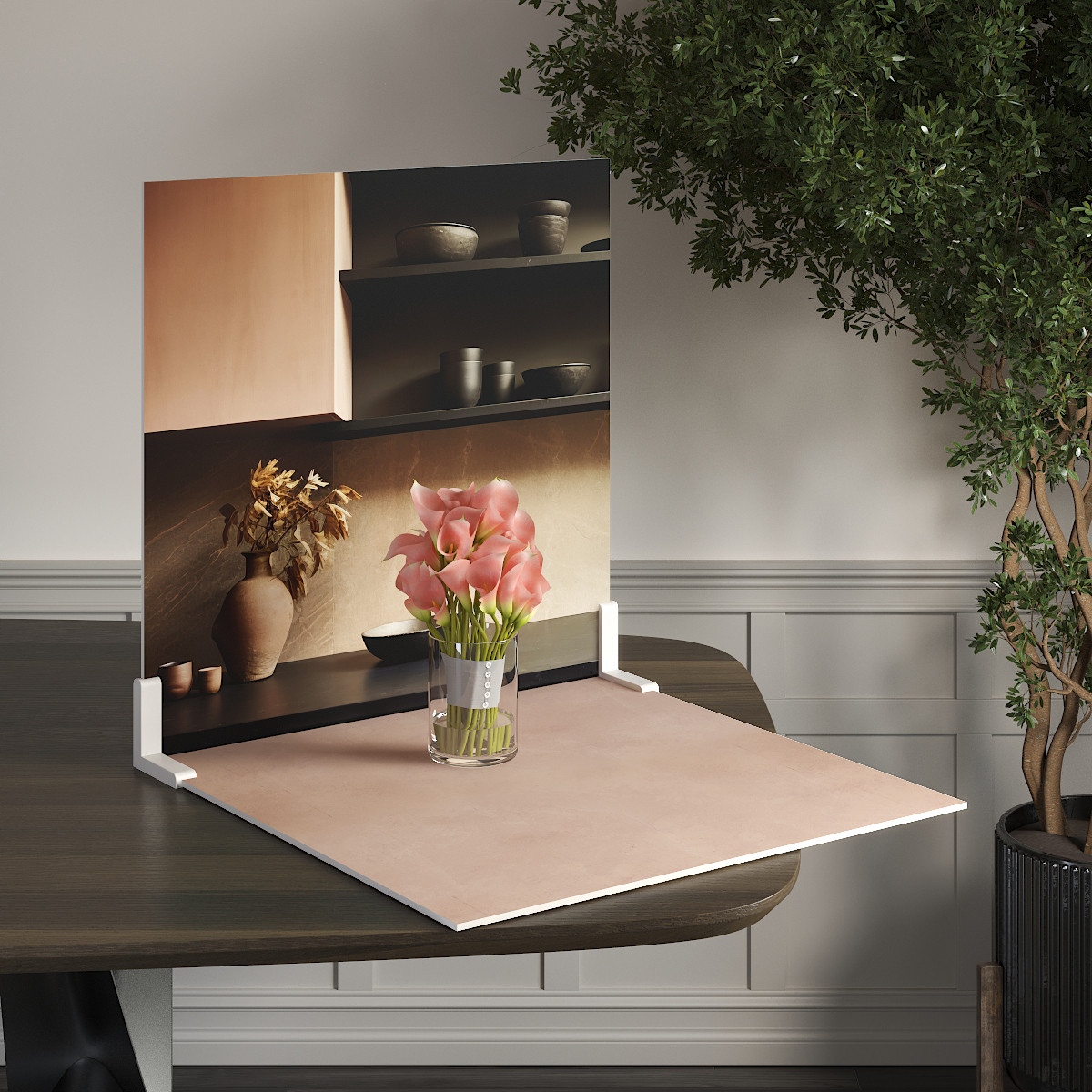 Пластиковий кутовий 2d фотофон, PolyPlast 40x40см - №62187