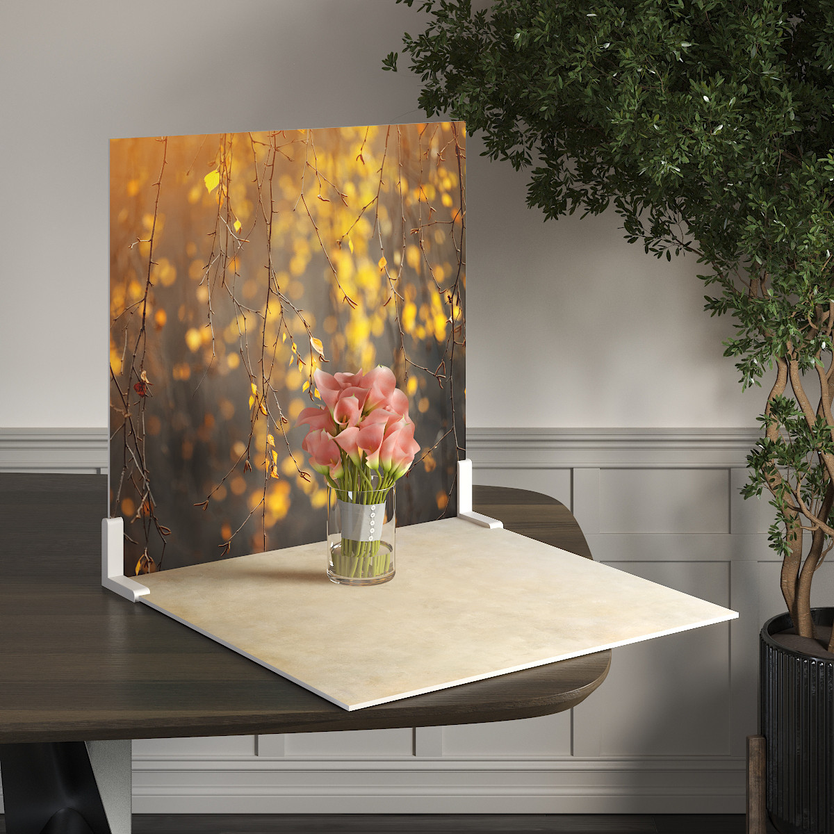 Пластиковий кутовий 2d фотофон, PolyPlast 40x40см - №62189