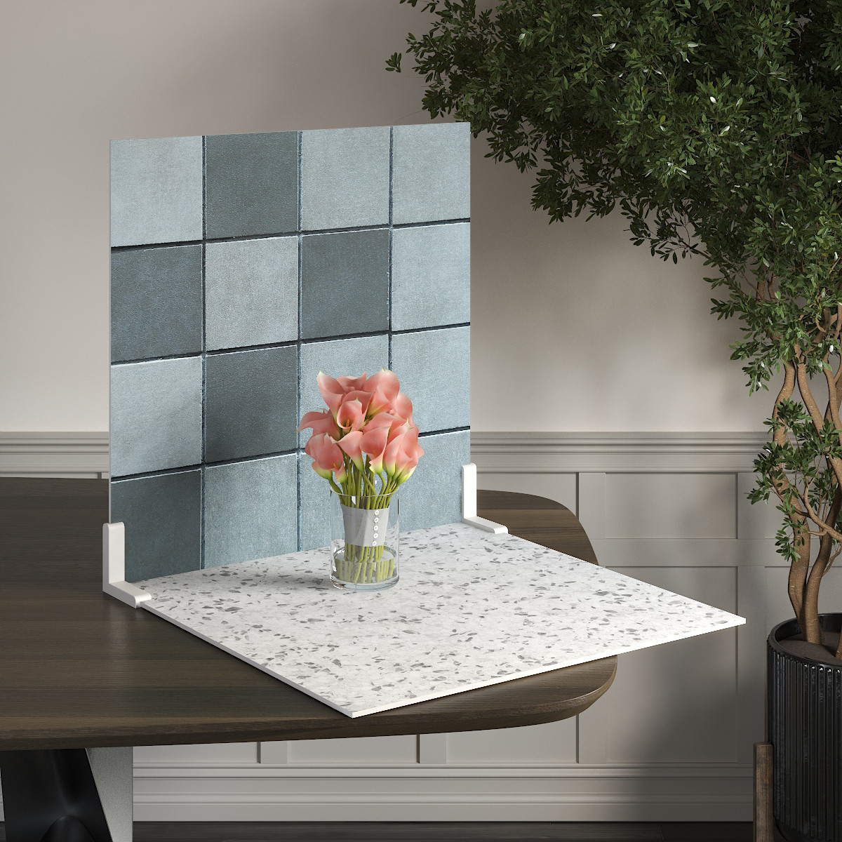 Пластиковий кутовий 2d фотофон, PolyPlast 40x40см - №62191