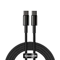 Кабель Baseus Tungsten Gold Fast Charging Data Cable Type-C to Type-C 100W 2M Black (CATWJ-A01)