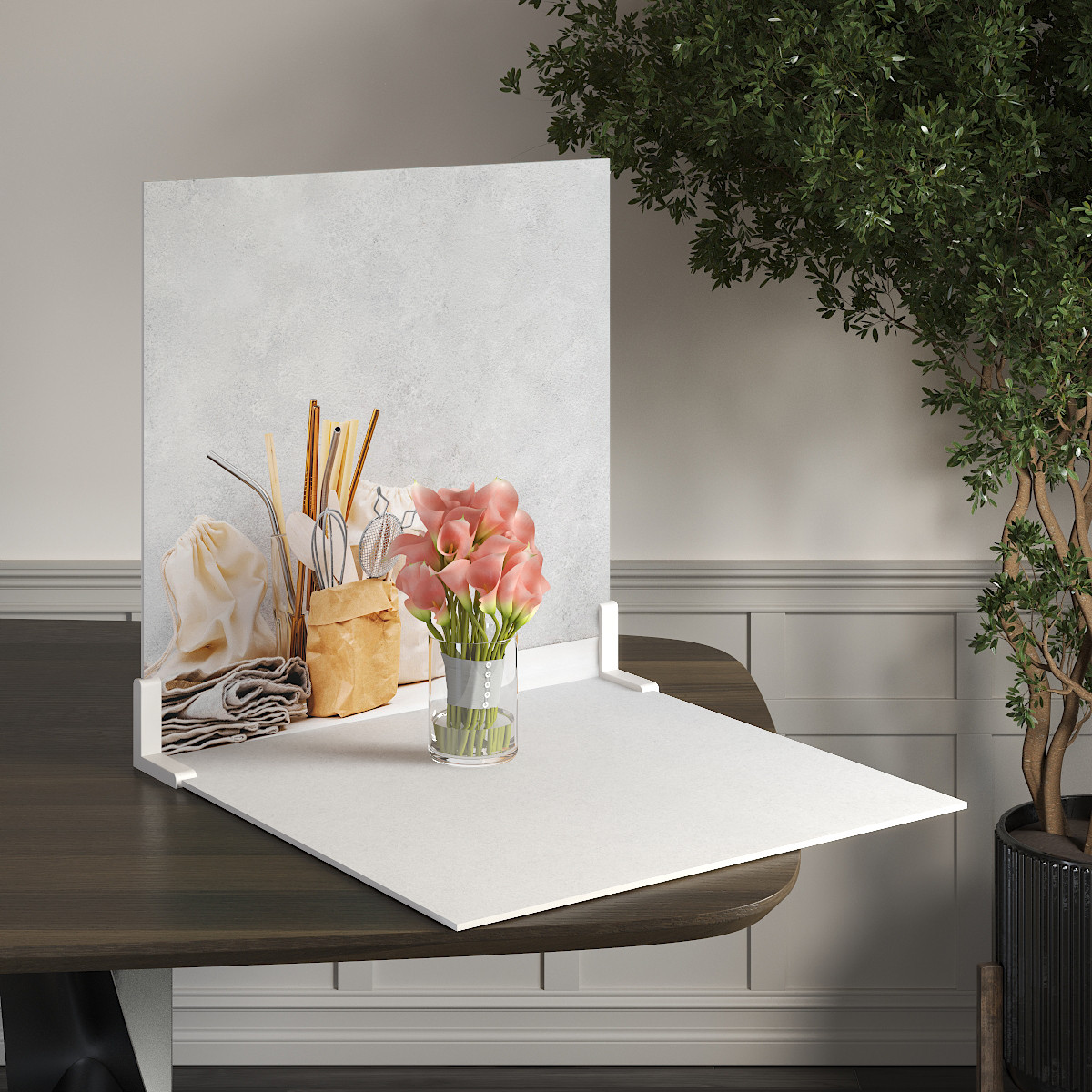 Пластиковий кутовий 2d фотофон, PolyPlast 40x40см - №62196