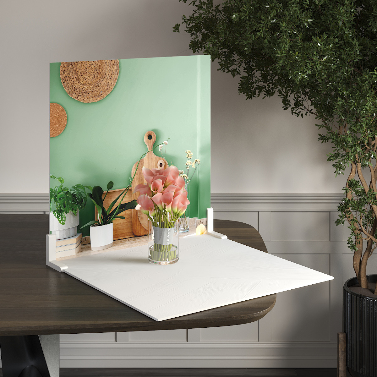 Пластиковий кутовий 2d фотофон, PolyPlast 40x40см - №62199
