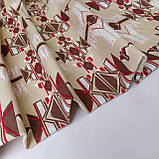 Льон принт етнічний на бежевому фоні, фото 7