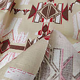 Льон принт етнічний на бежевому фоні, фото 5