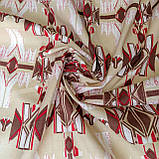 Льон принт етнічний на бежевому фоні, фото 6