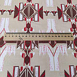 Льон принт етнічний на бежевому фоні, фото 4