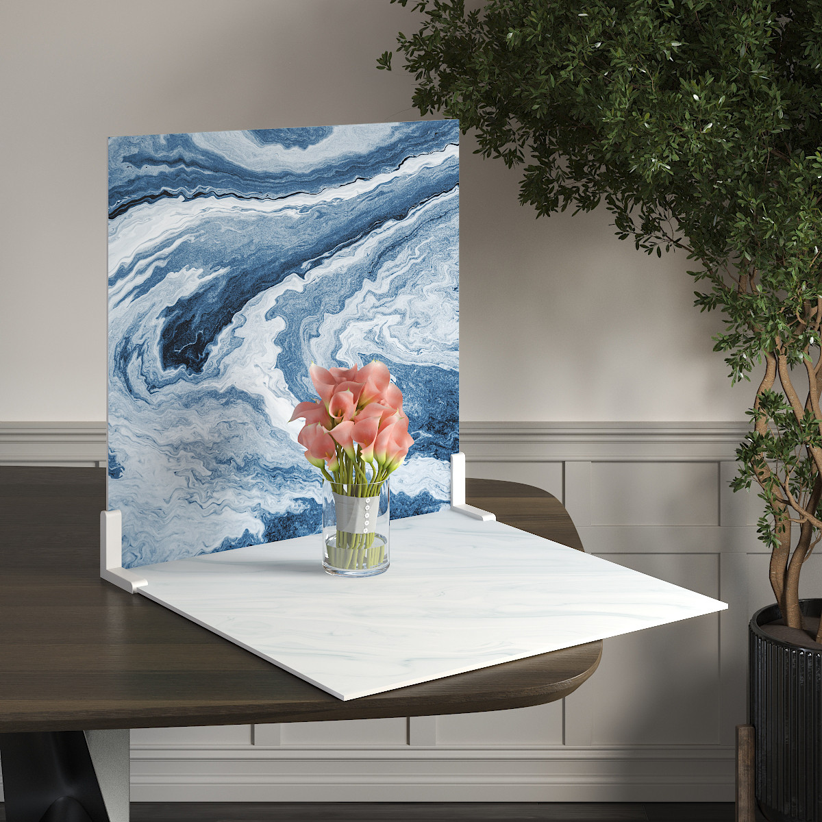 Пластиковий кутовий 2d фотофон, PolyPlast 40x40см - №62163