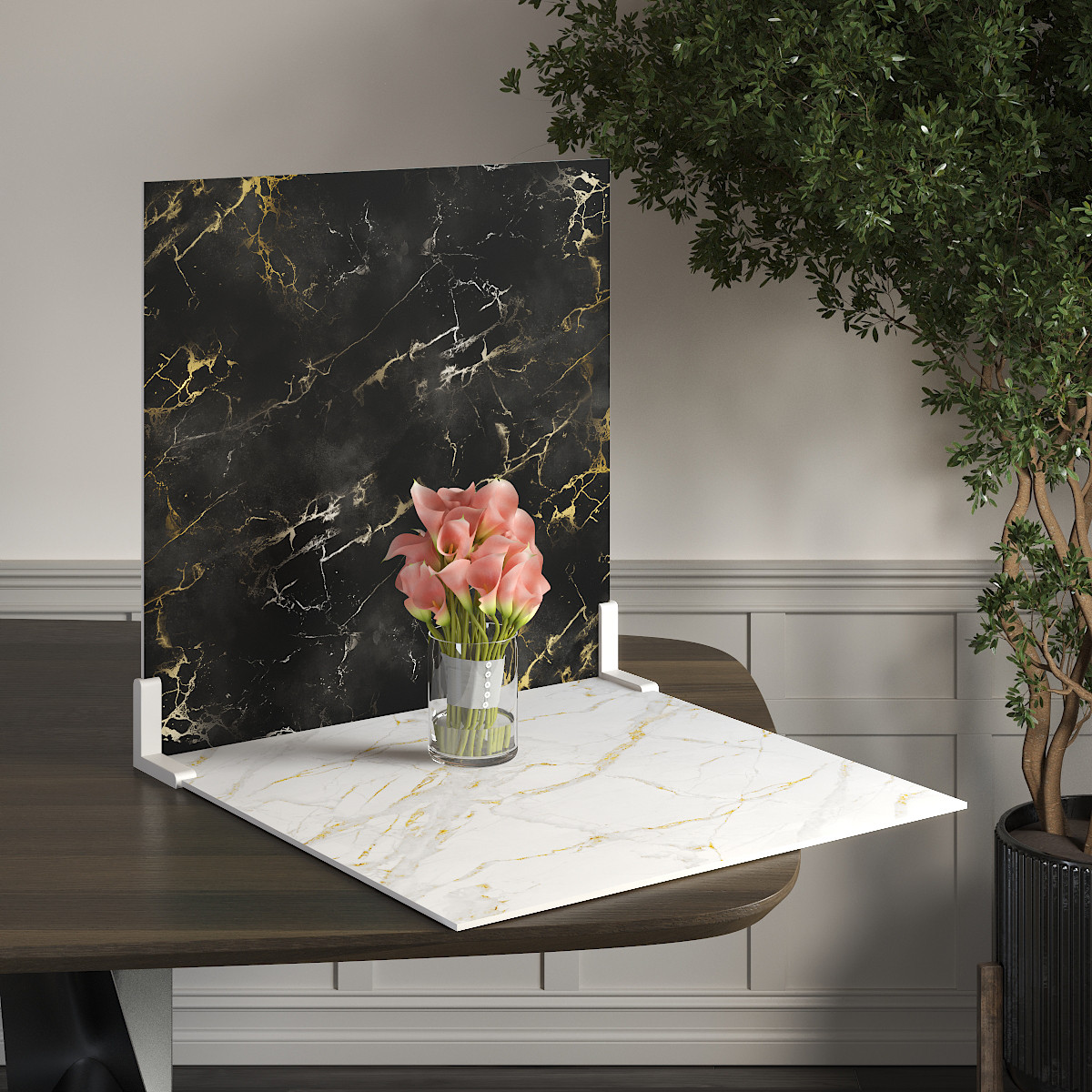 Пластиковий кутовий 2d фотофон, PolyPlast 40x40см - №62162
