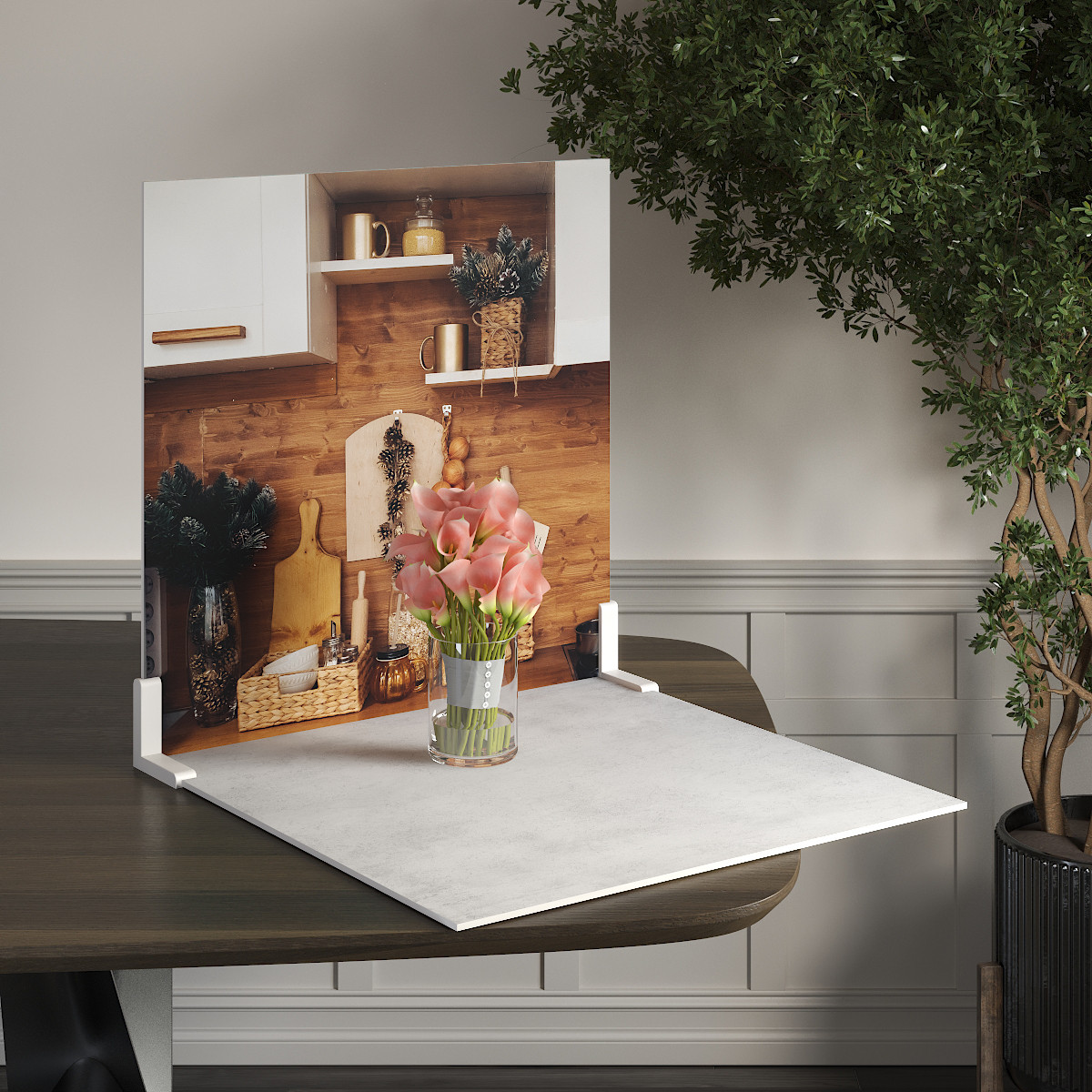 Пластиковий кутовий 2d фотофон, PolyPlast 40x40см - №62166