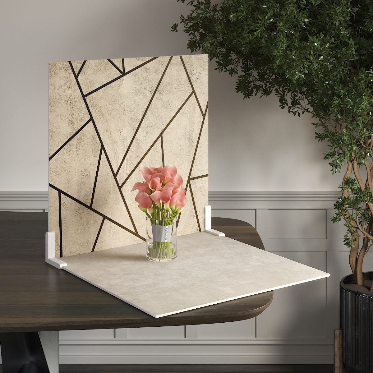 Пластиковий кутовий 2d фотофон, PolyPlast 40x40см - №62169