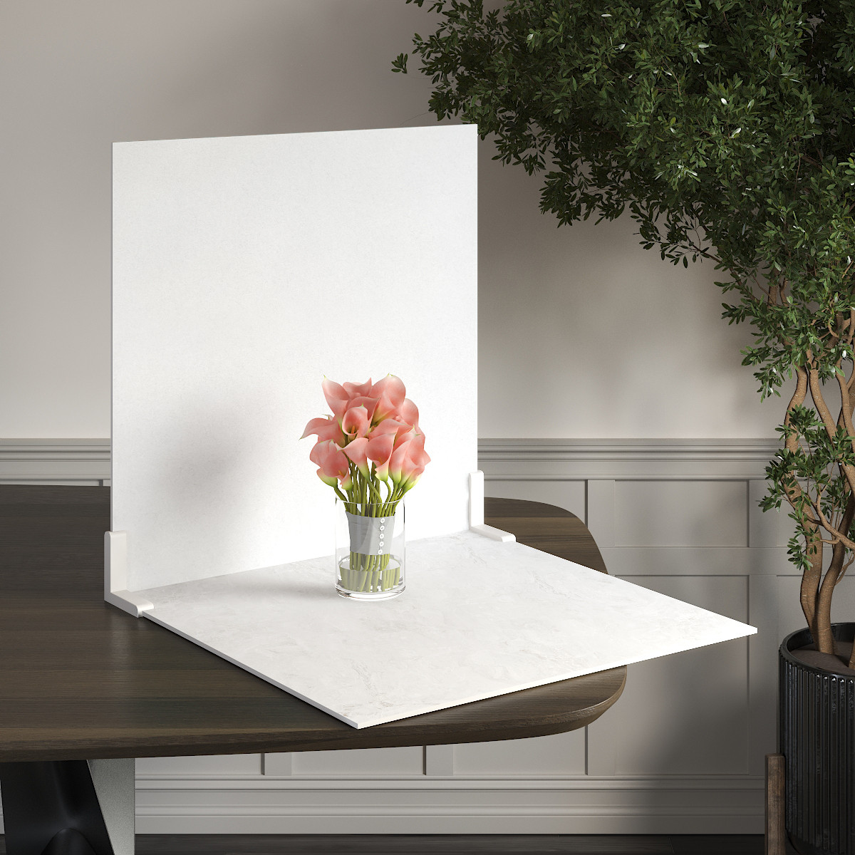 Пластиковий кутовий 2d фотофон, PolyPlast 40x40см - №62174