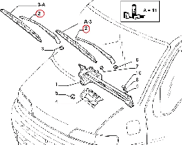 Поводок двірника Fiat Ducato 230, Peugeot Boxer, Citroen Jumper (1994-2002), 1328632080, 6429R7, Fast, Італія