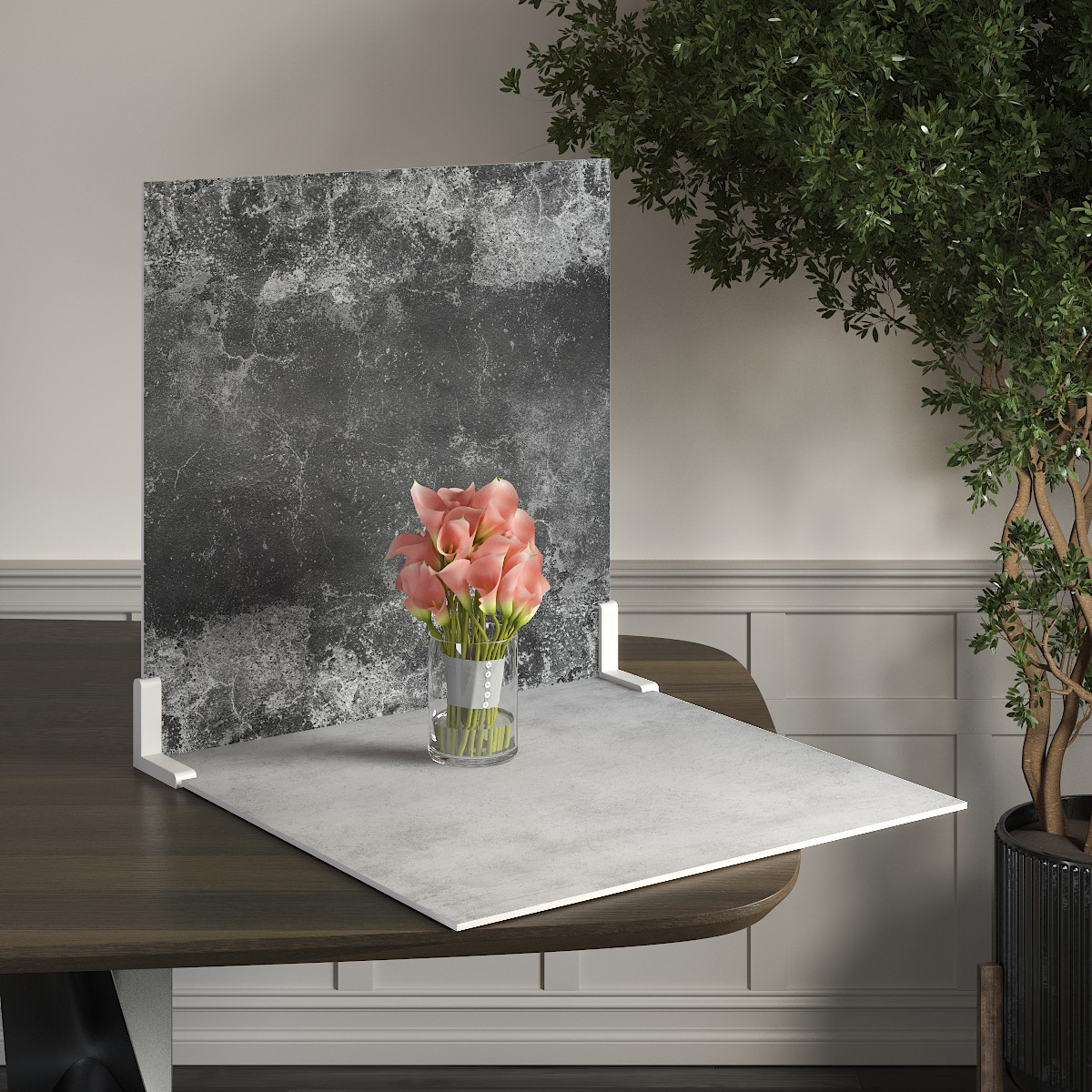 Пластиковий кутовий 2d фотофон, PolyPlast 40x40см - №62175