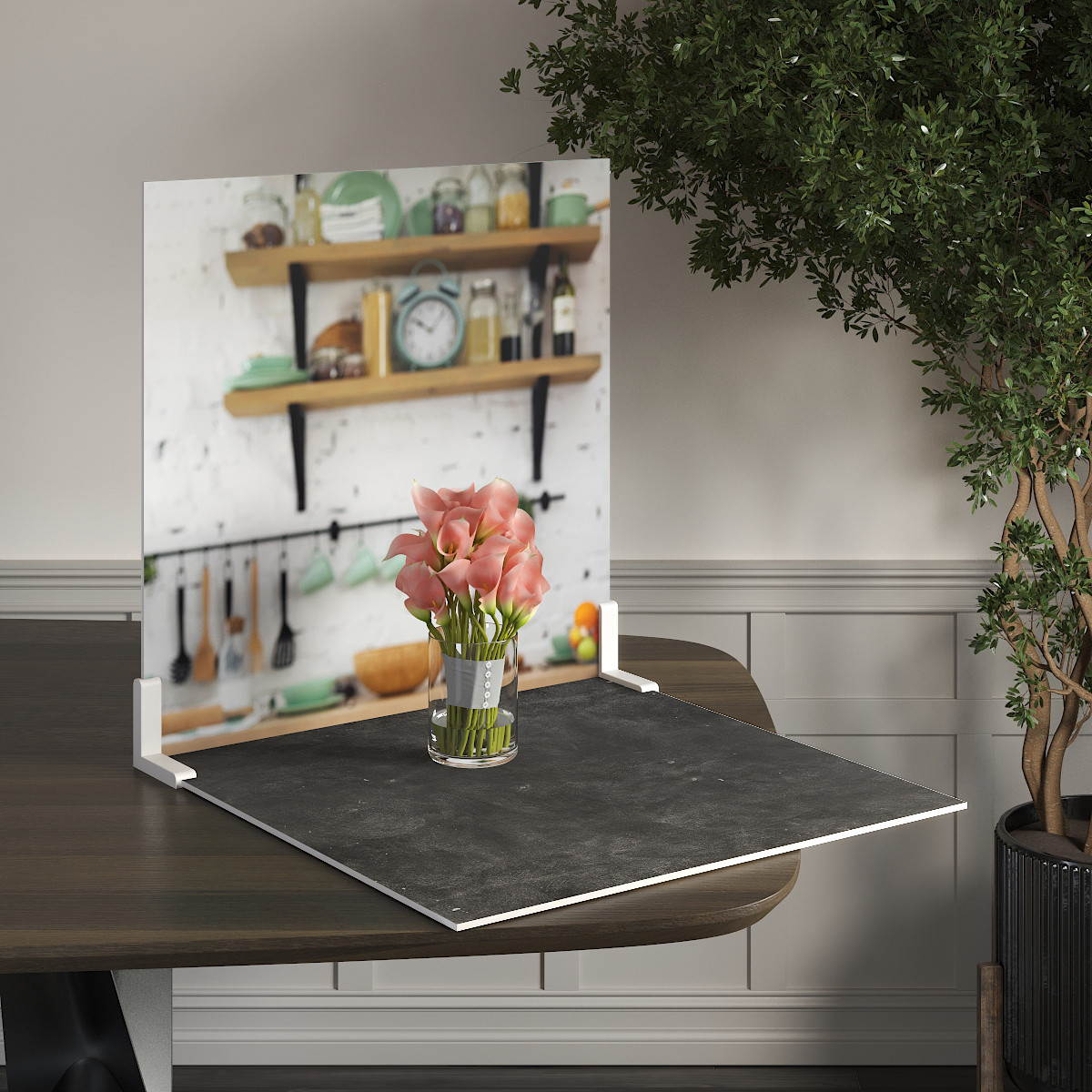 Пластиковий кутовий 2d фотофон, PolyPlast 40x40см - №62176