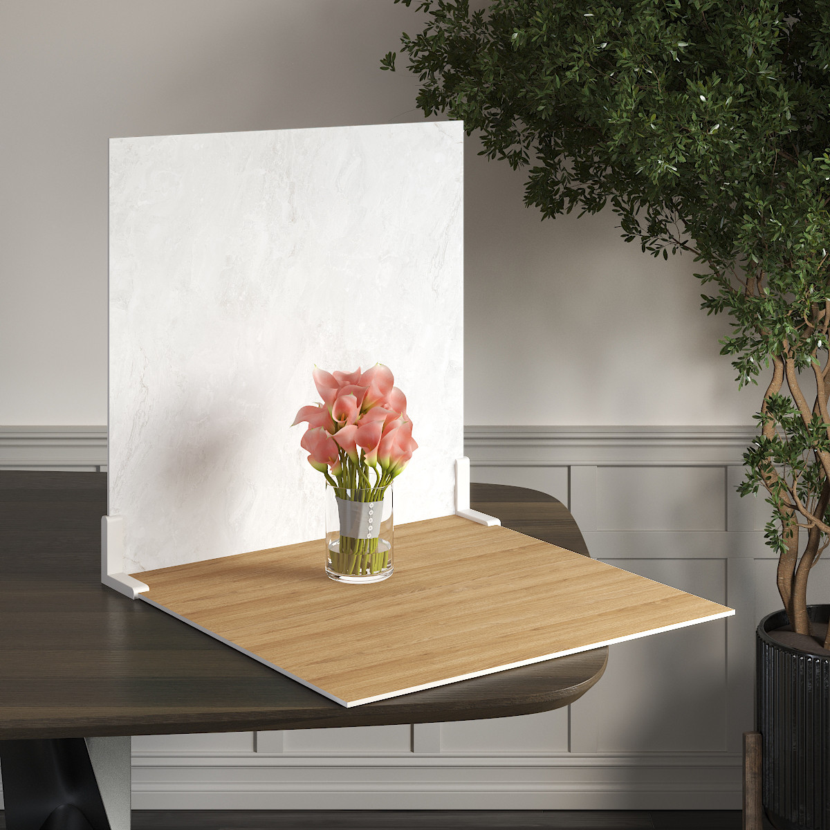 Пластиковий кутовий 2d фотофон, PolyPlast 40x40см - №62143