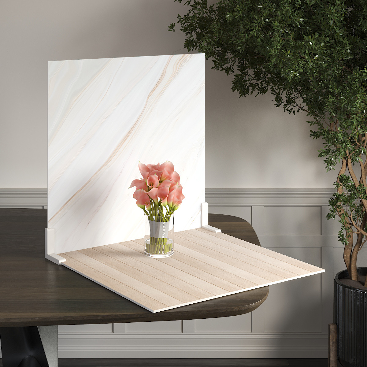Пластиковий кутовий 2d фотофон, PolyPlast 40x40см - №62142