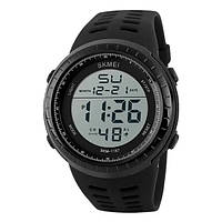 Часы наручные мужские SKMEI 1167BK BLACK, армейские часы противоударные. Цвет: черный SND