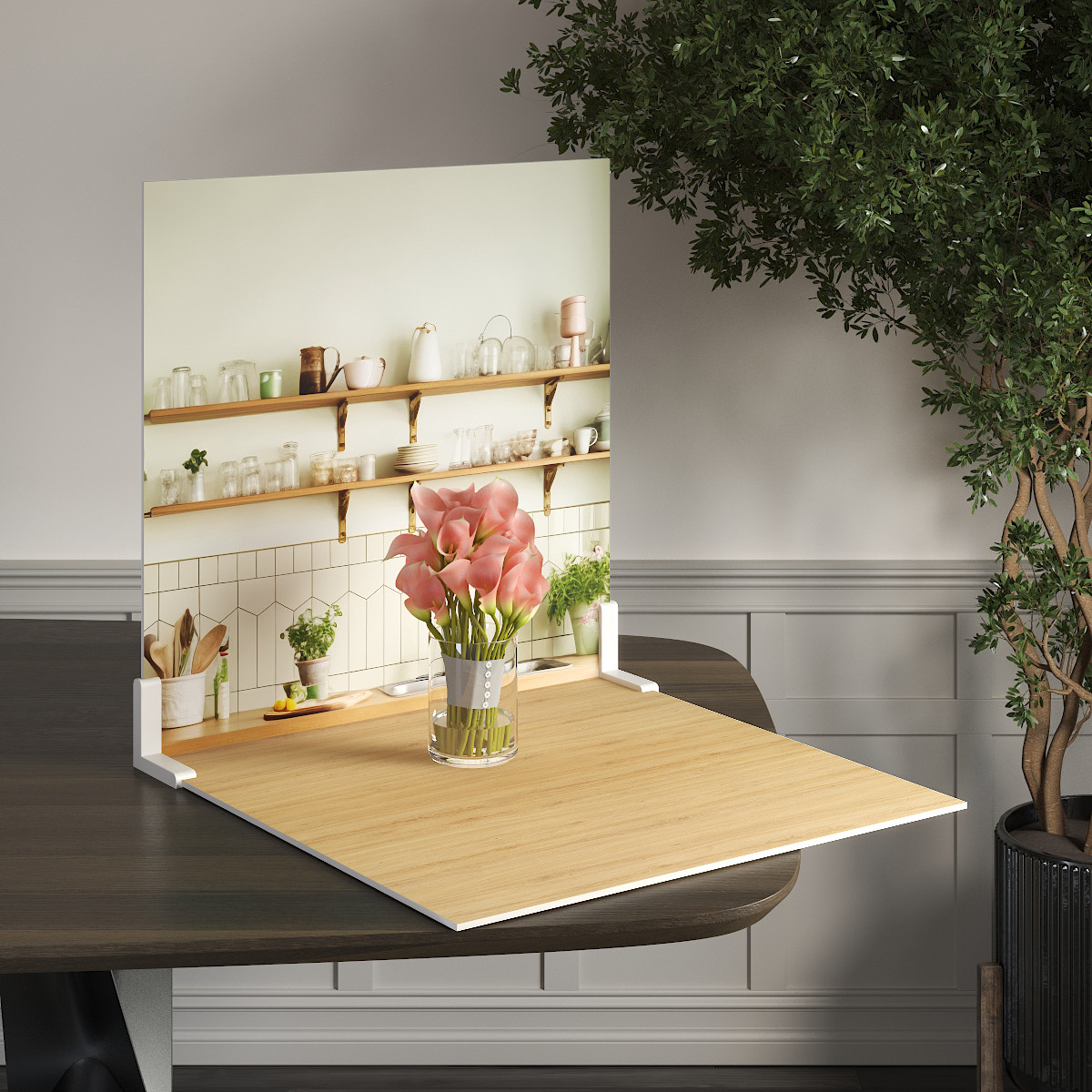 Пластиковий кутовий 2d фотофон, PolyPlast 40x40см - №62180