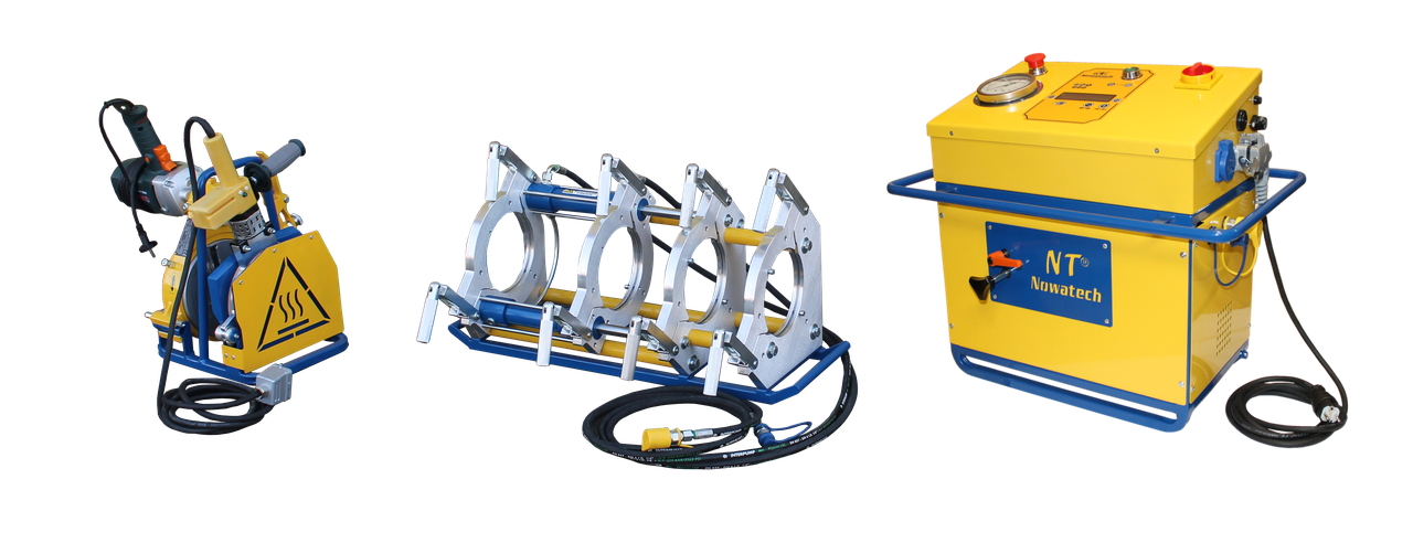 Стиковий апарат для зварювання труб ручн. управл. Ø 50-160, 98кг, 230B, з компл. вкл. 50-140, Nowatech, Польща, фото 1