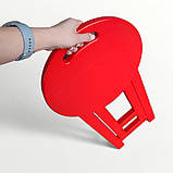 Розкладний Дерев'яний Табурет для Кухні з Натурального Дерева Табуретка кухонна Ясен Червоний 50см, фото 3