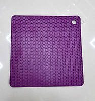 Подставка под горячее силиконовая 17,8 x 17,8 x 0.8 см Genes фиолетовая UM, код: 6601250
