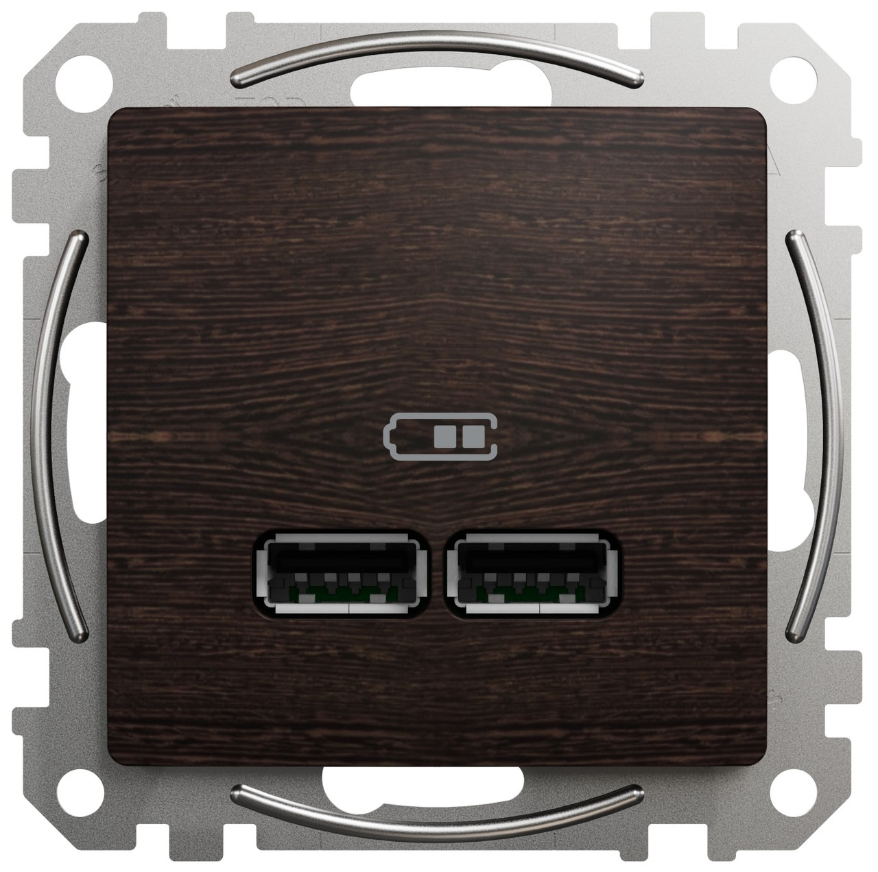 Розетка подвійна USB A+A венге Sedna Schneider Electric купити в ...