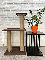 Кігтеточка з лежанками для кішок 85*55*35 см Шоколадний