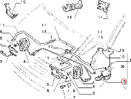Моторчик (насос) омивача на Fiat Ducato 230, Peugeot Boxer, Citroen Jumper (1994-2002), 71711241, 643467, AIC, Німеччина