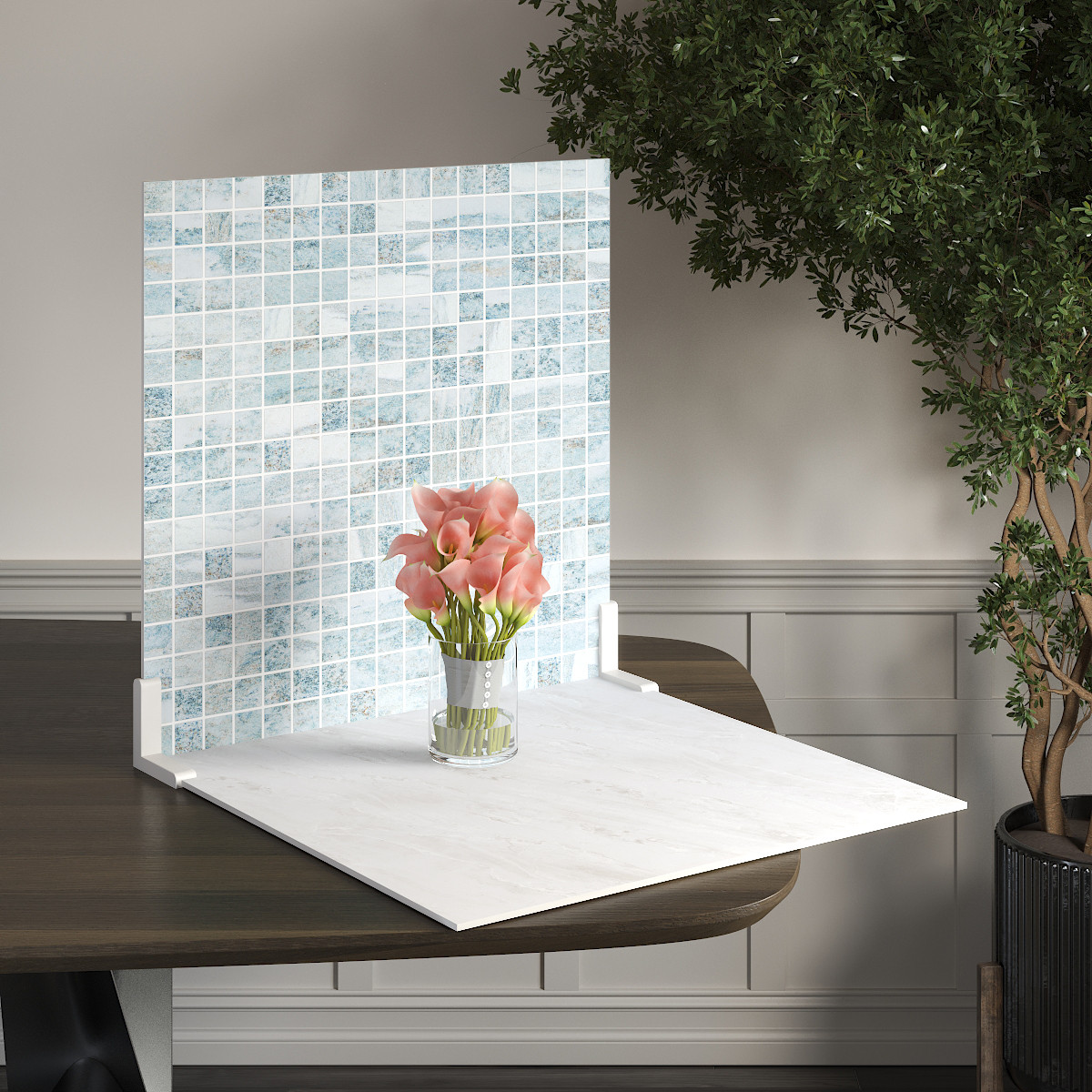 Пластиковий кутовий 2d фотофон, PolyPlast 40x40см - №62146