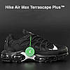 Жіночі кросівки Nike Air Max Terrascape Plus Black White (Чорні) Взуття Найк Аір Макс Плюс сітка шкіра демісезон, фото 6