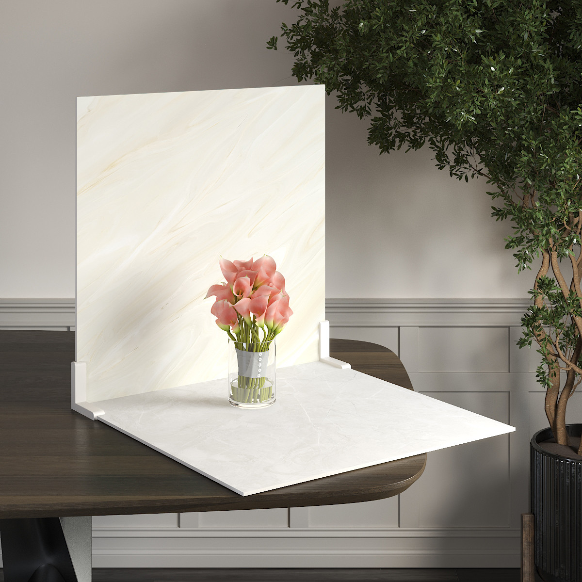 Пластиковий кутовий 2d фотофон, PolyPlast 40x40см - №62148