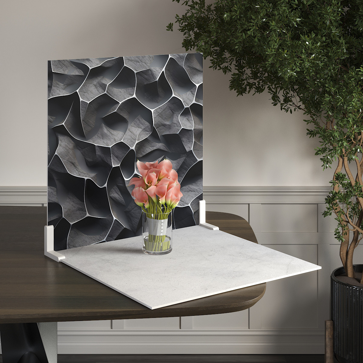 Пластиковий кутовий 2d фотофон, PolyPlast 40x40см - №62151