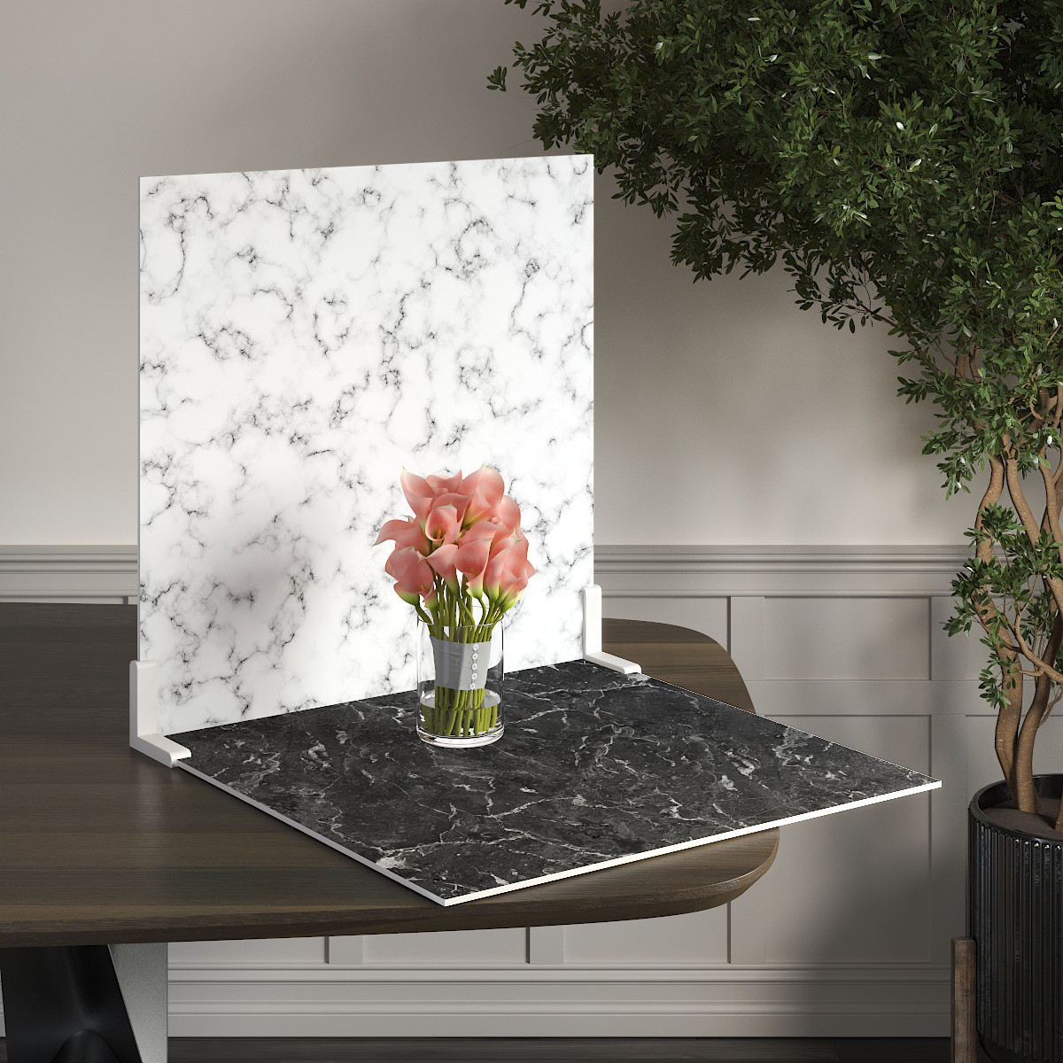 Пластиковий кутовий 2d фотофон, PolyPlast 40x40см - №62150