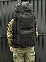 Рюкзак тактический и туристический 90л VA черный Каркасный рюкзак