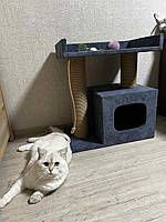 Домик когтеточк с лежанкой для кота 65*55*35 см