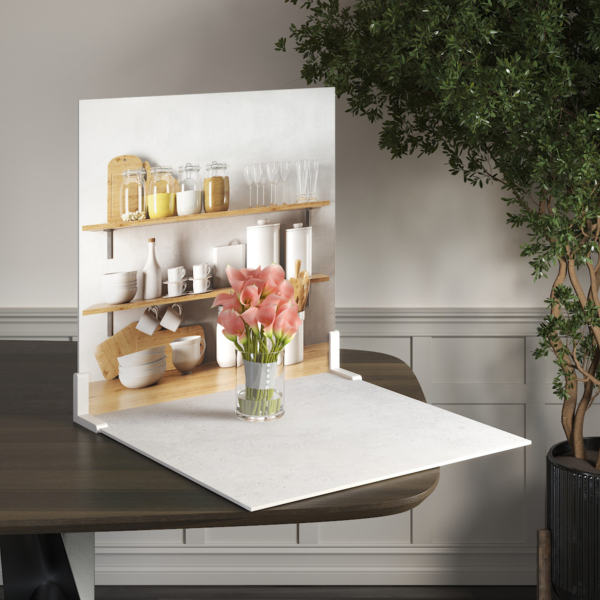 Пластиковий кутовий 2d фотофон, PolyPlast 40x40см - №62156