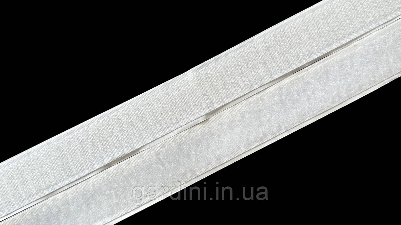 Липучка клейова біла 25 мм